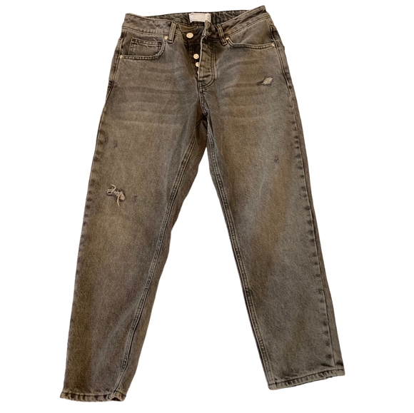 ASOS Other - Preloved ASOS Men's Faded Black Distressed Jeans with Deliberate Holes Size 28